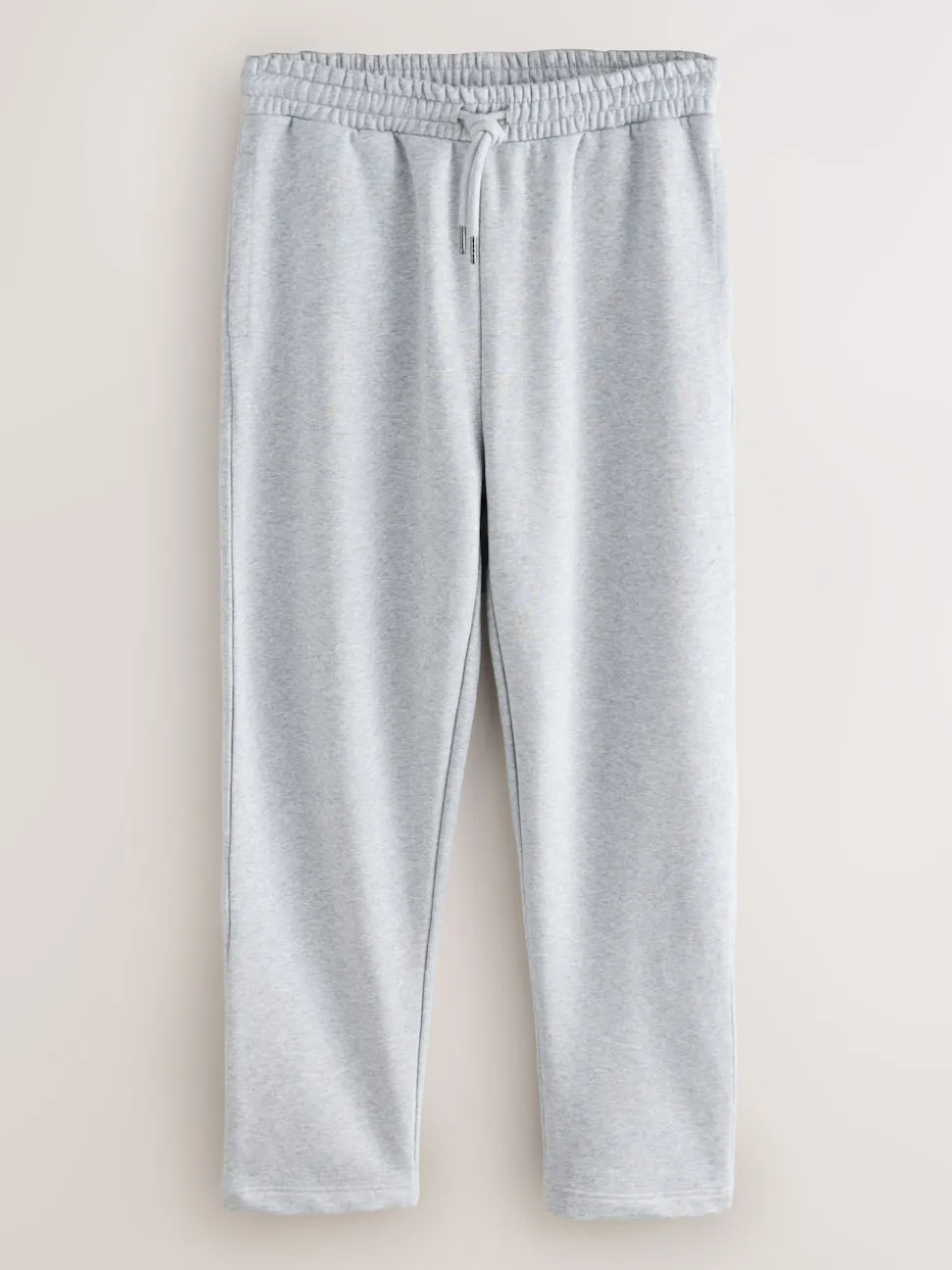 Grey Marl/Navy Blue Straight Fit Brushback Heavyweight 2 Pack Joggers