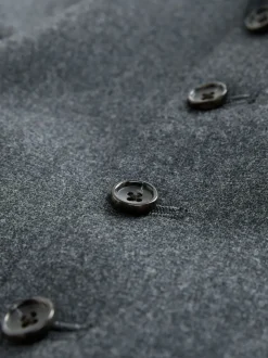 Grey Merino Wool Blend Suit Waistcoat
