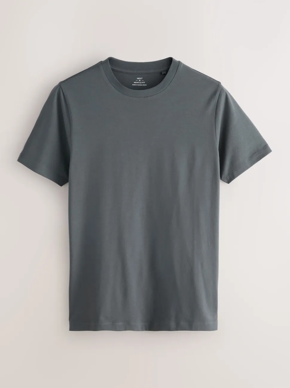 Grey Muscle Fit Essential Crew Neck T-Shirt
