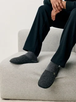 Grey Neppy Mule Slippers
