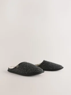 Grey Neppy Mule Slippers