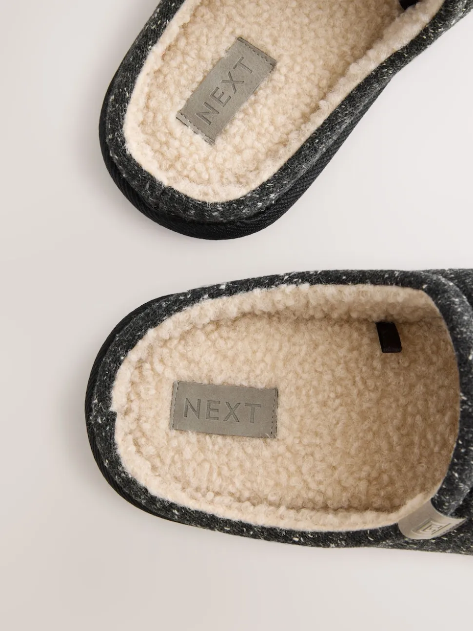Grey Neppy Mule Slippers