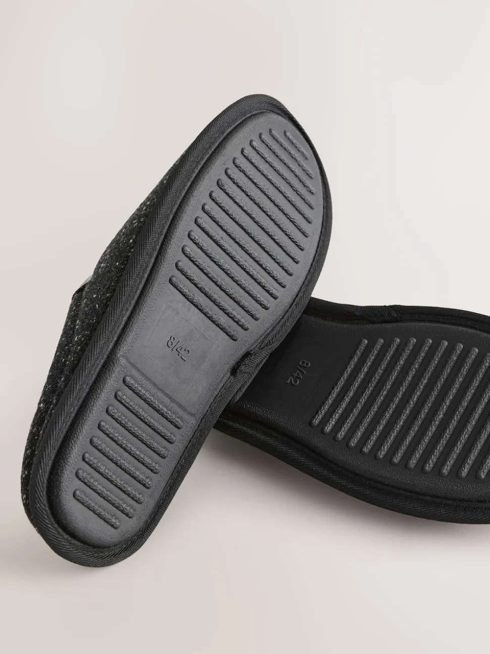 Grey Neppy Mule Slippers