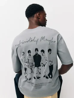 Grey Oasis Graphic Band T-Shirt