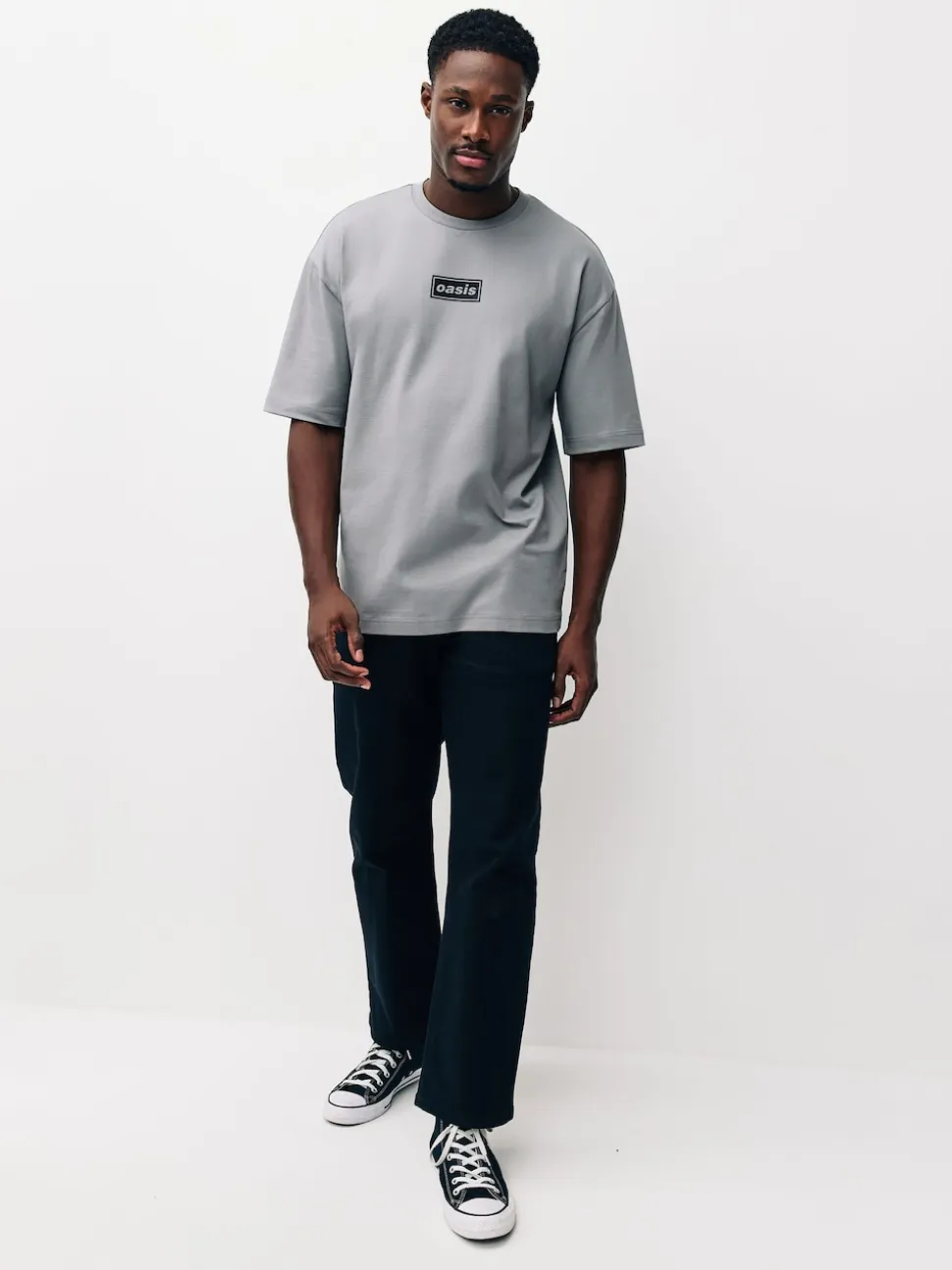 Grey Oasis Graphic Band T-Shirt