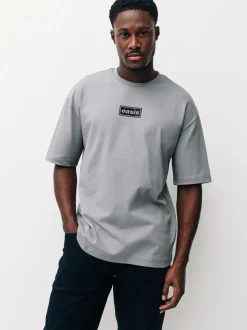 Grey Oasis Graphic Band T-Shirt