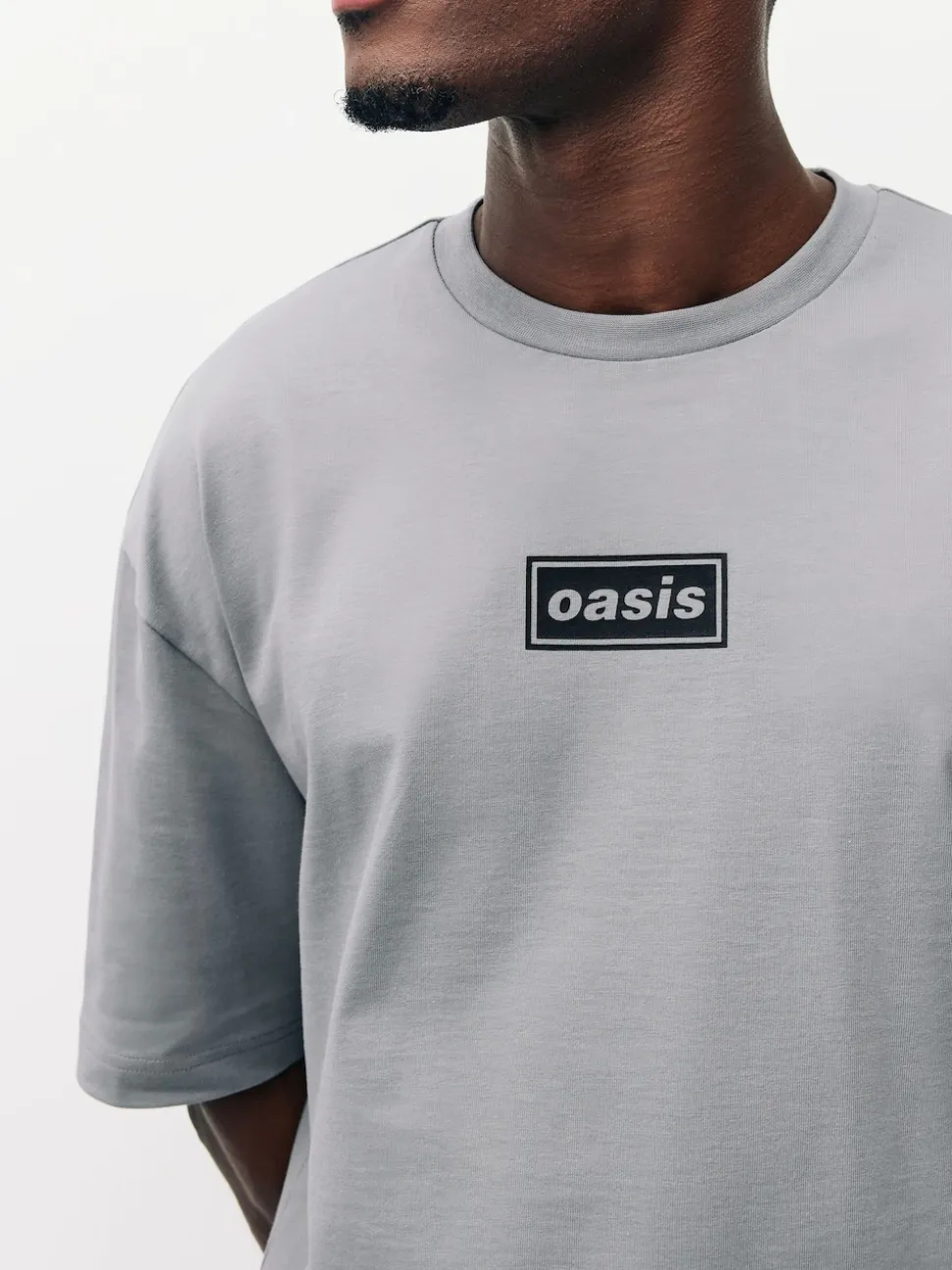 Grey Oasis Graphic Band T-Shirt