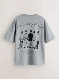 Grey Oasis Graphic Band T-Shirt