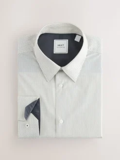 Grey Regular Fit Easy Care Single Cuff Smart Shirts 3 Pack