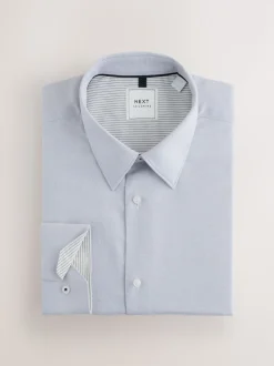 Grey Regular Fit Easy Care Single Cuff Smart Shirts 3 Pack