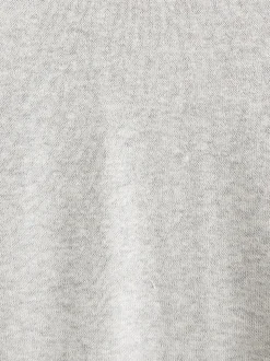 Grey Regular Fit Pure Cotton Crew Jumper