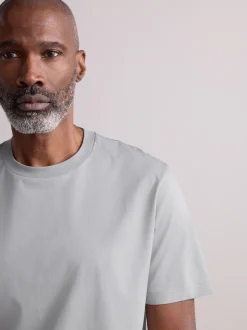 Grey Regular Fit Signature SUPIMA® Cotton Crew Neck T-Shirt