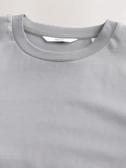 Grey Regular Fit Signature SUPIMA® Cotton Crew Neck T-Shirt