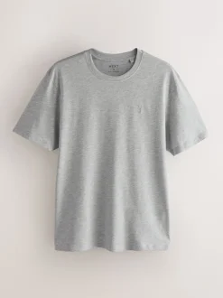 Grey Regular Fit Stag T-Shirt