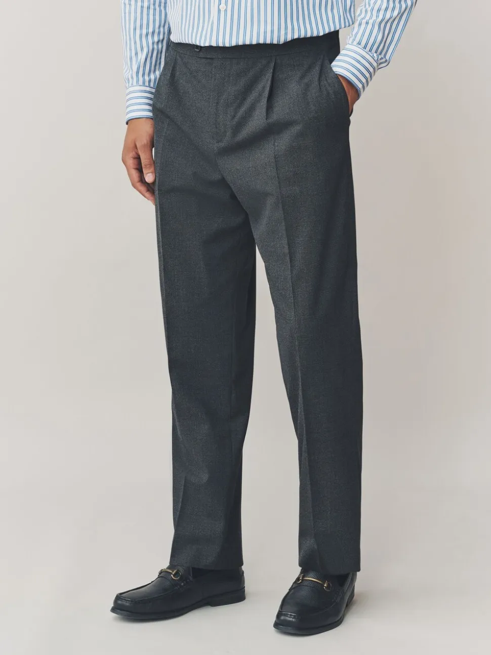 Grey Regular Fit Texture Motionflex Stretch Suit Trousers