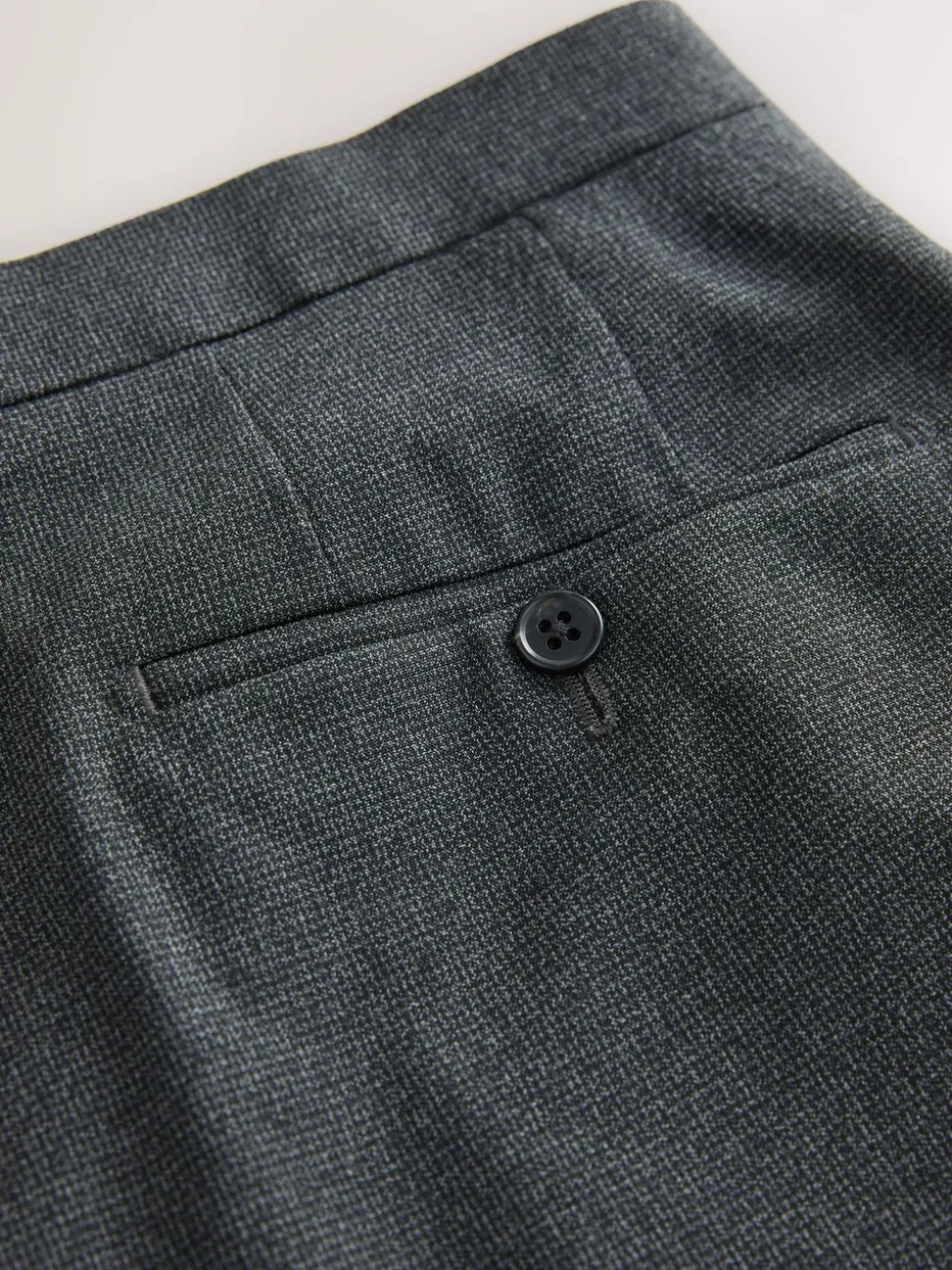 Grey Regular Fit Texture Motionflex Stretch Suit Trousers