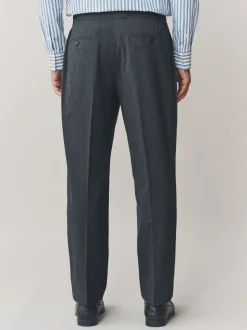 Grey Regular Fit Texture Motionflex Stretch Suit Trousers