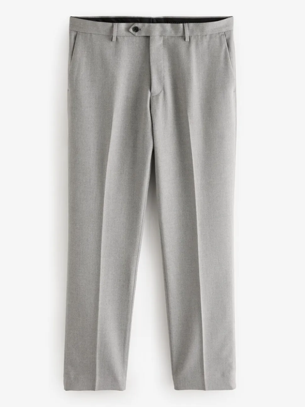 Grey Regular Fit Textured Suit Trousers
