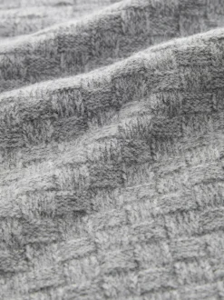 Grey Regular Fit Textured Crew Neck Knitted Jumper