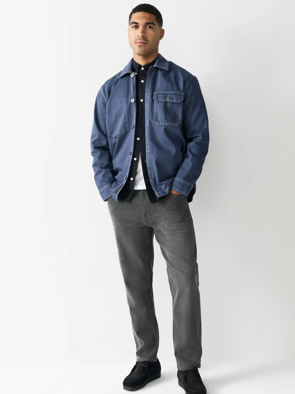 Grey Regular Tapered Fit Motionflex Jeans