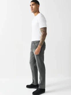 Grey Regular Tapered Fit Motionflex Jeans