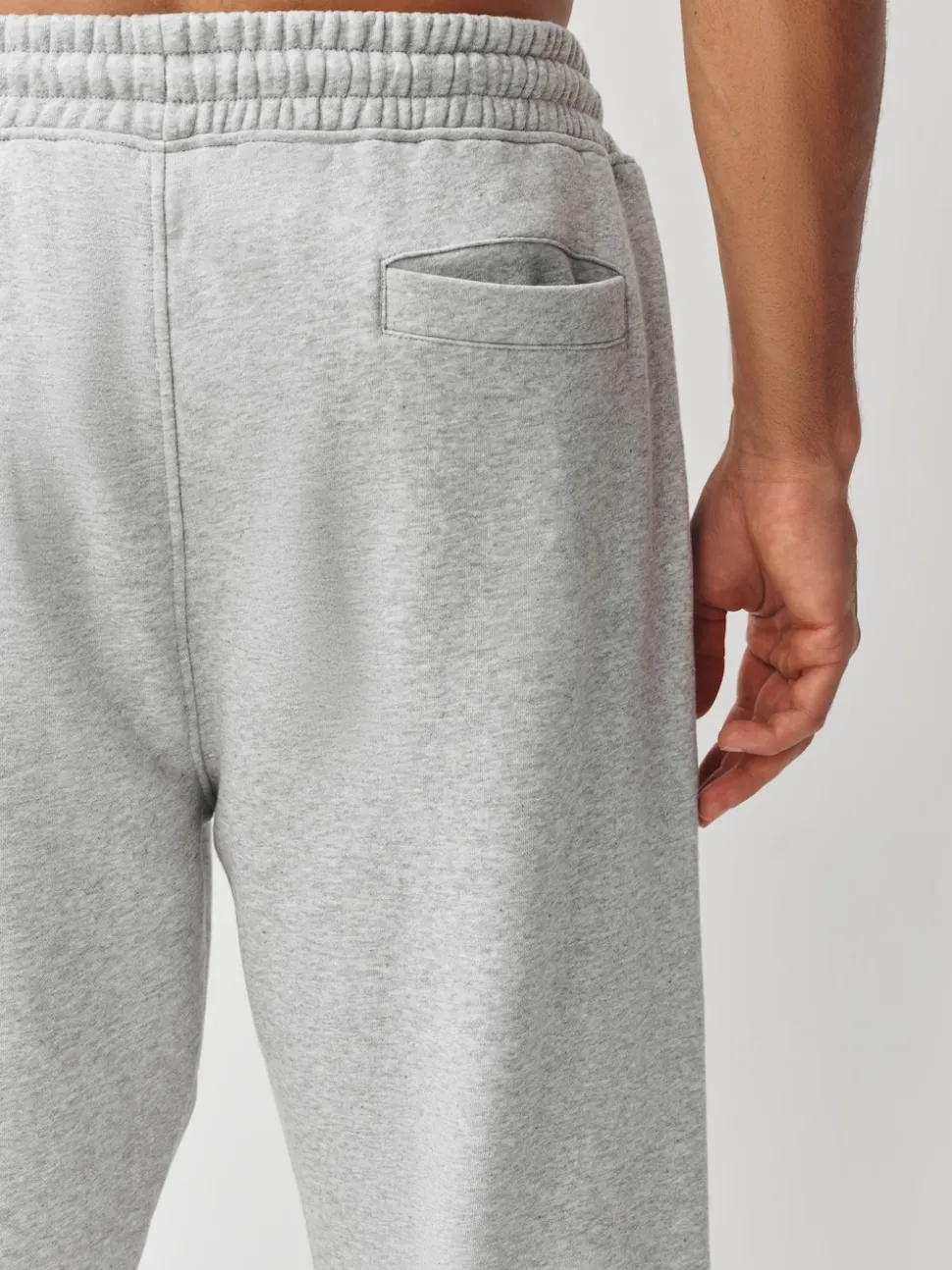 Grey Relaxed Fit Slim Fit Brushback Heavyweight Joggers