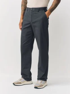 Grey Relaxed Fit Stretch Chinos Trousers