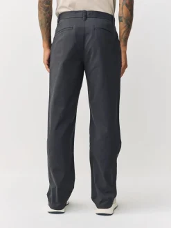 Grey Relaxed Fit Stretch Chinos Trousers
