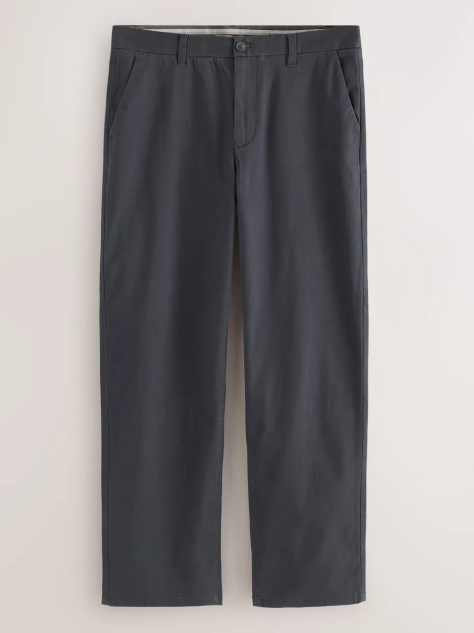 Grey Relaxed Fit Stretch Chinos Trousers