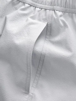 Grey Seersucker Swim Shorts