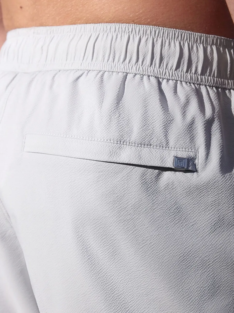 Grey Seersucker Swim Shorts
