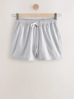 Grey Seersucker Swim Shorts