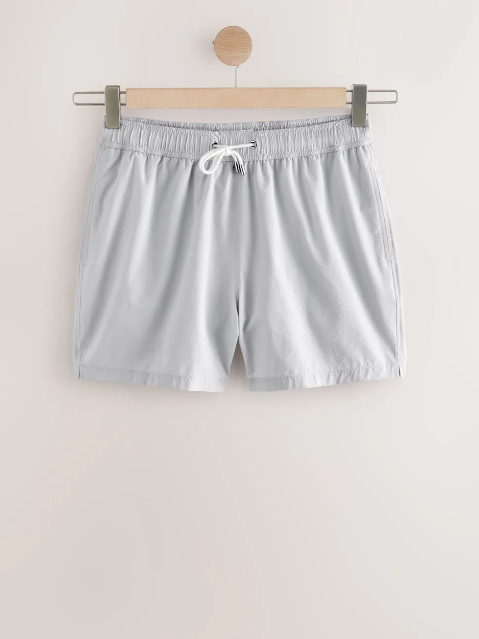 Grey Seersucker Swim Shorts