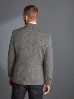 Grey Signature Harris Tweed British Wool Blazer