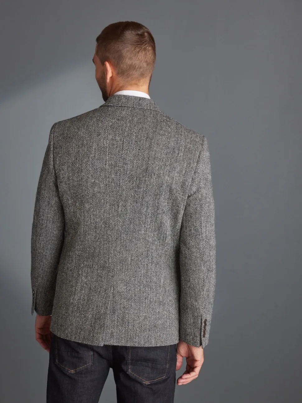 Grey Signature Harris Tweed British Wool Blazer