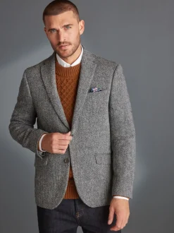 Grey Signature Harris Tweed British Wool Blazer