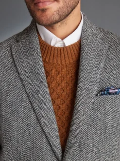 Grey Signature Harris Tweed British Wool Blazer