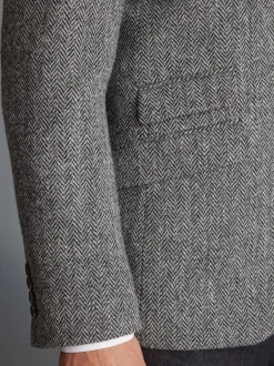 Grey Signature Harris Tweed British Wool Blazer
