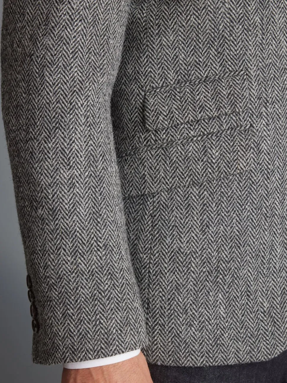 Grey Signature Harris Tweed British Wool Blazer