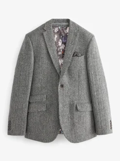 Grey Signature Harris Tweed British Wool Blazer