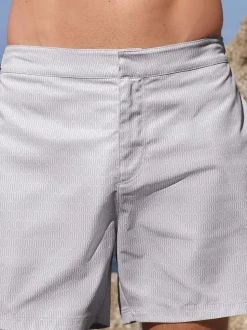 Grey Signature Tailored Waistband Swim Shorts
