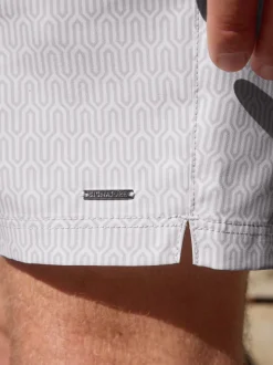 Grey Signature Tailored Waistband Swim Shorts