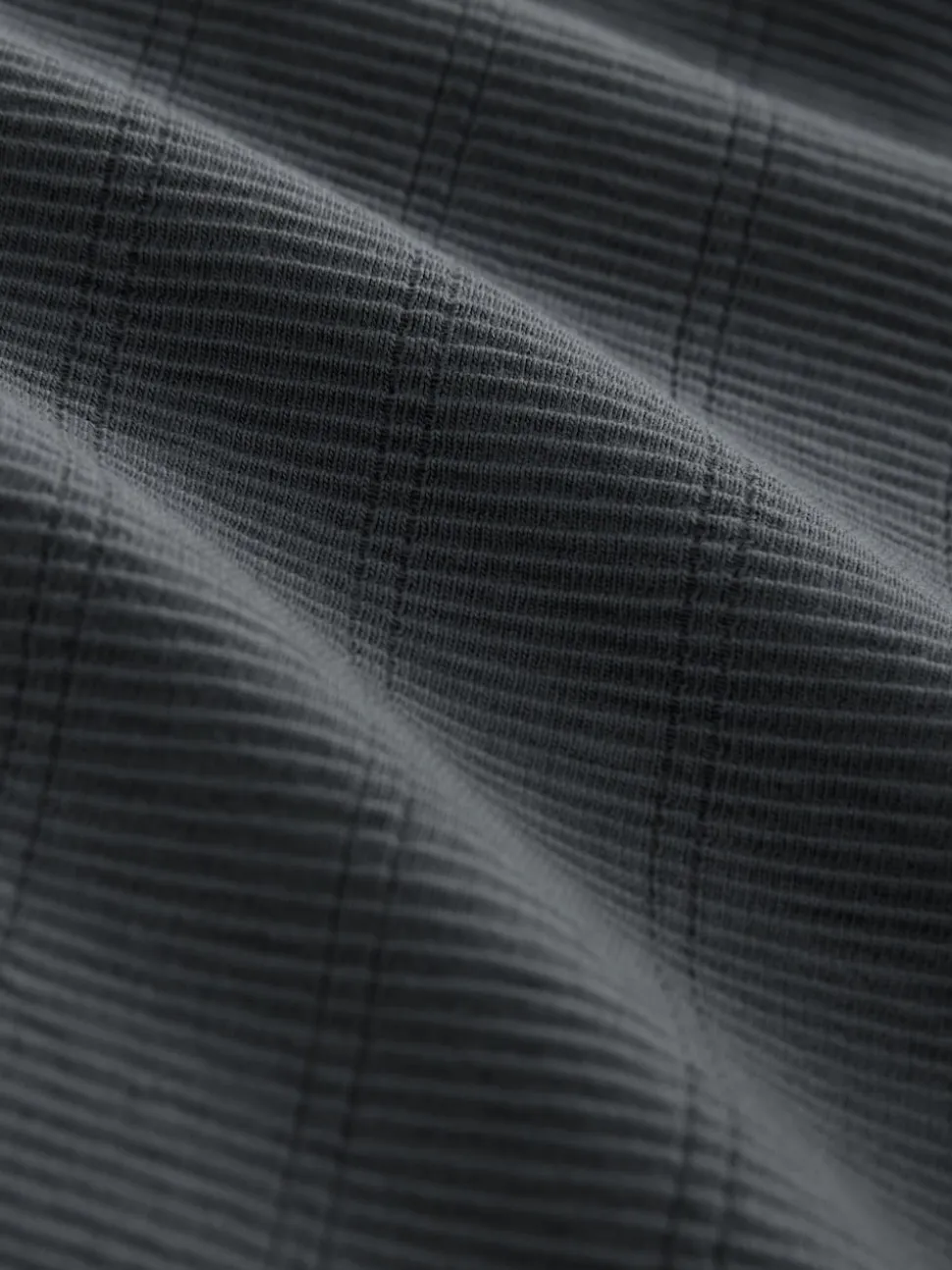 Grey Slate Long Sleeve Mock Crew Neck T-Shirt