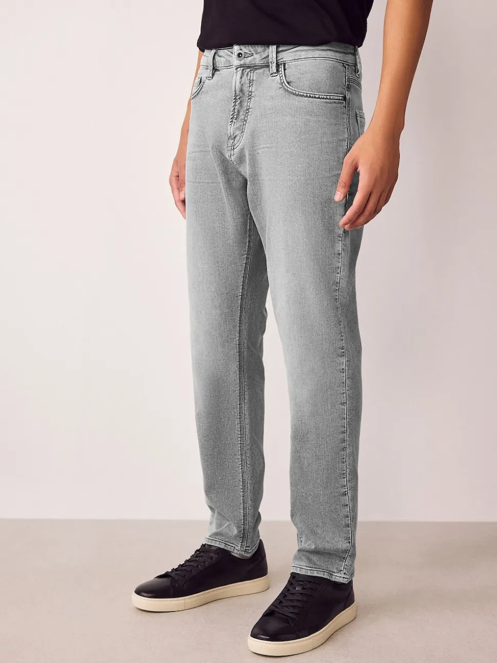 Grey Slim Fit Comfort Stretch Jeans