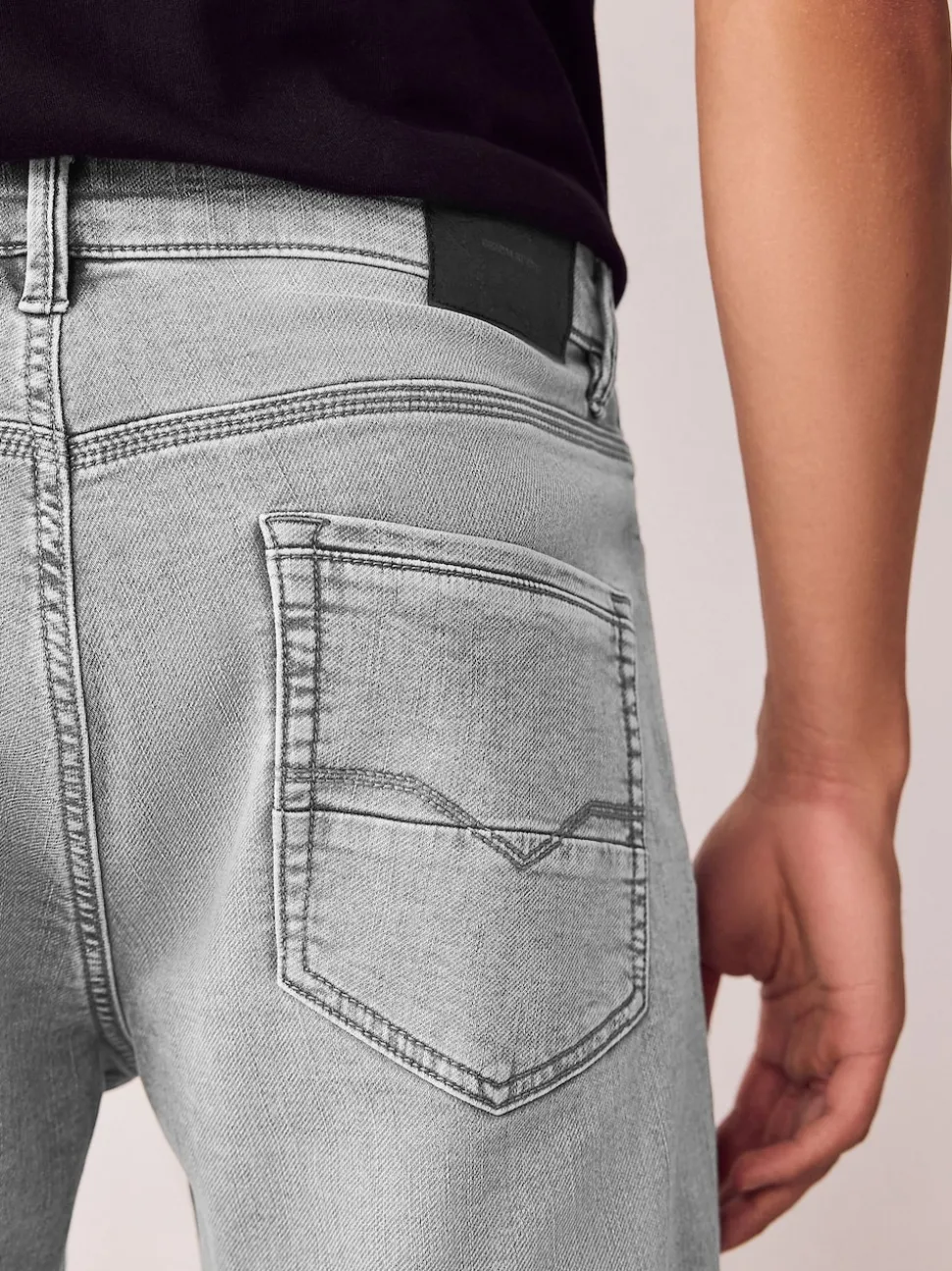 Grey Slim Fit Comfort Stretch Jeans
