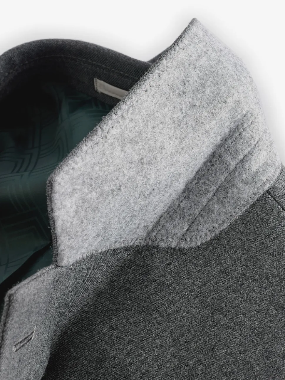 Grey Slim Fit Flannel Suit Jacket