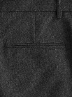 Grey Slim Fit Plain Front Smart Trousers