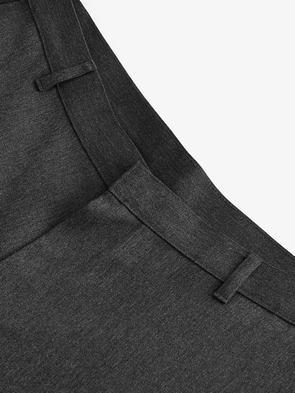 Grey Slim Fit Plain Front Smart Trousers