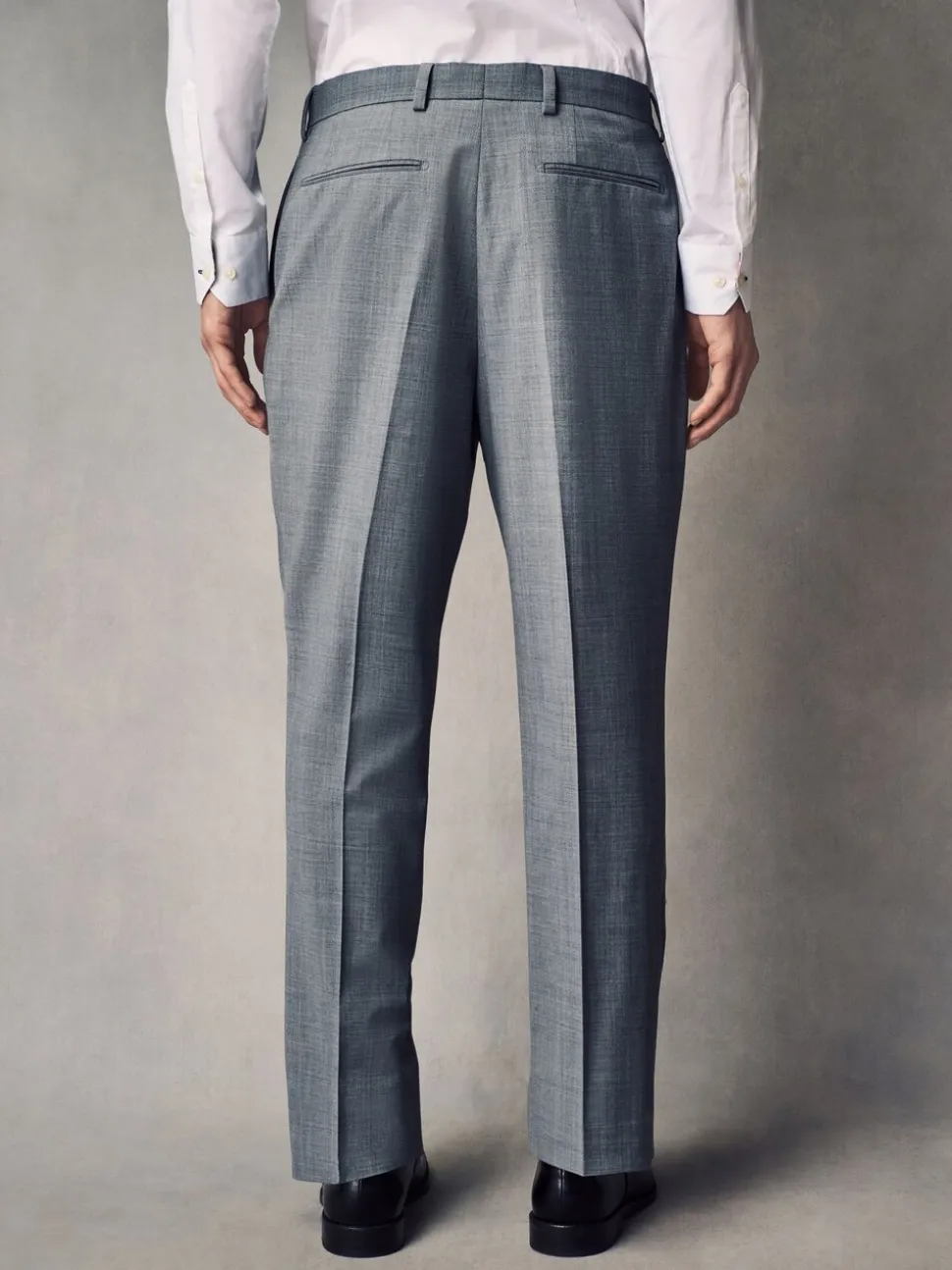Grey Slim Fit Wool Blend Motionflex Suit Trousers