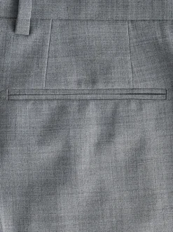 Grey Slim Fit Wool Blend Motionflex Suit Trousers
